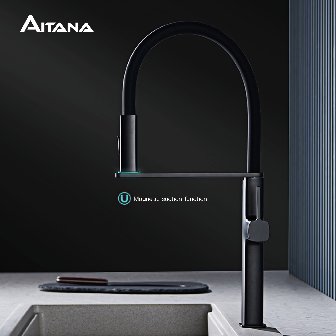 Commercial Kitchen Faucet - Cao Cấp Màu Đen Bằng Đồng