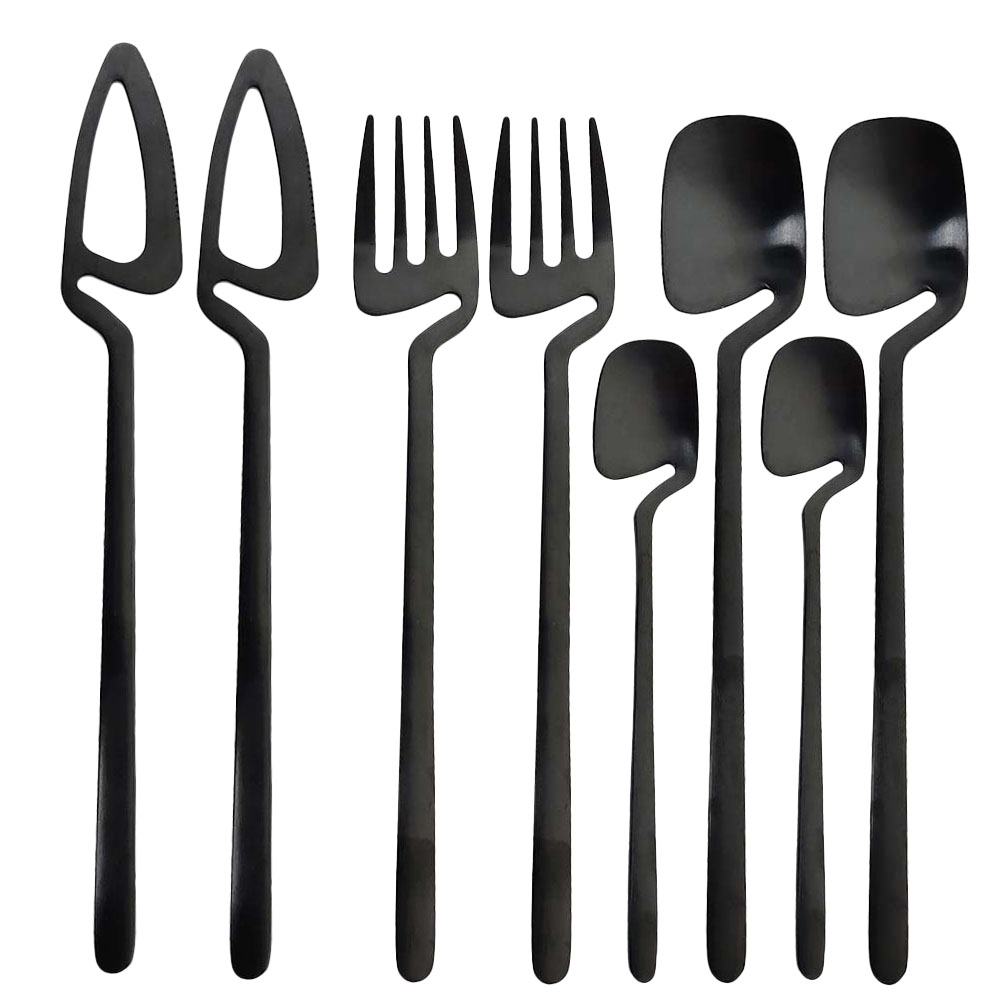 Commercial Kitchen Knife Set - JANKNG 8 Viên/2 Bộ Mờ Đen