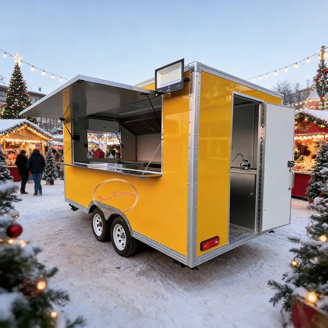 Towable Food Cart with Shelf a - đánh giá và giá Commercial Kitchen Vendor