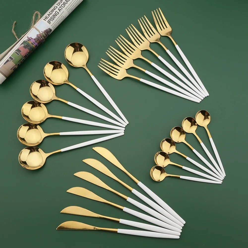 16/24/32/48Pcs Dinnerware Set  - đánh giá và giá Commercial Kitchen Knife Set
