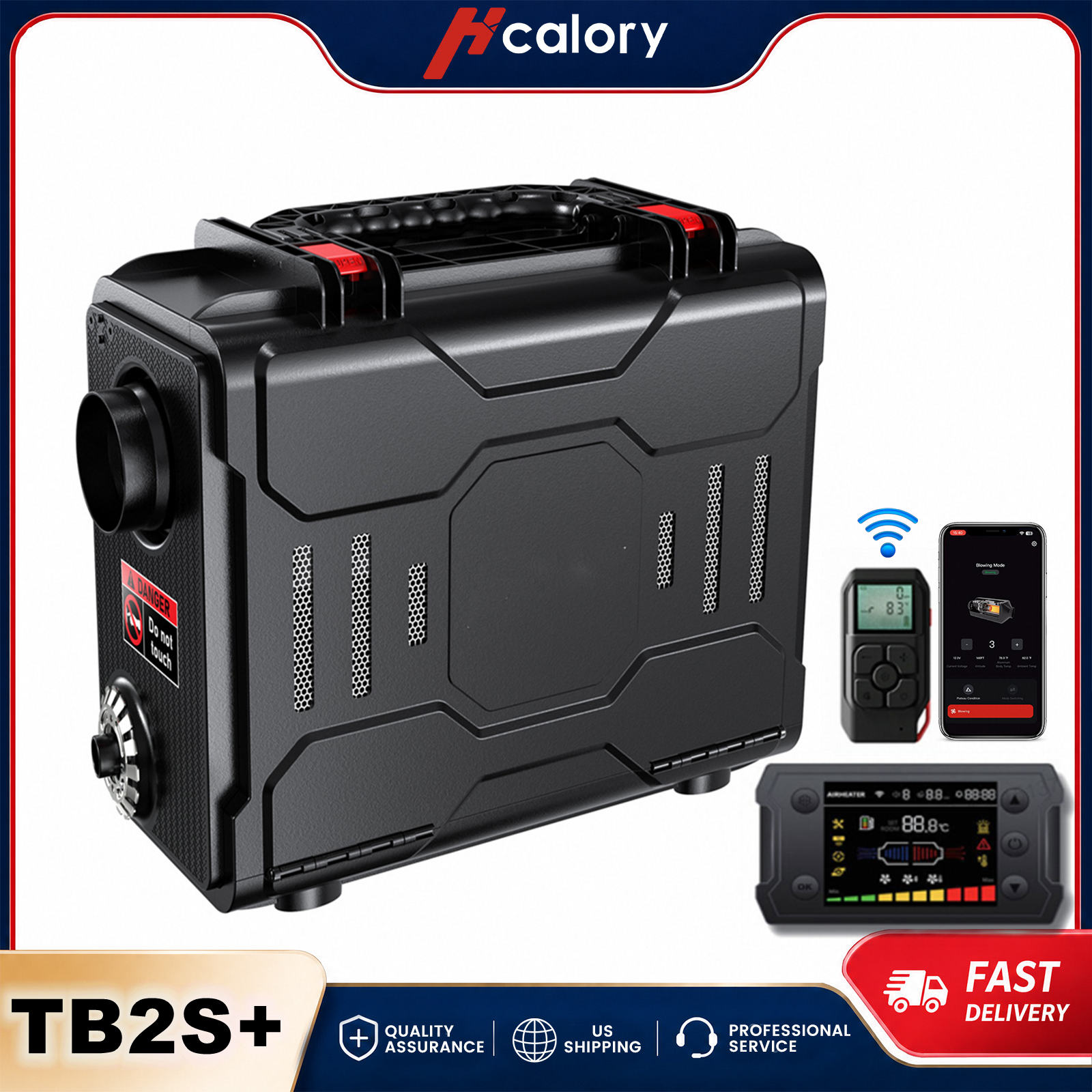 Hcalory TB2S+ 8KW Diesel Heate - đánh giá và giá Food Warmer Display