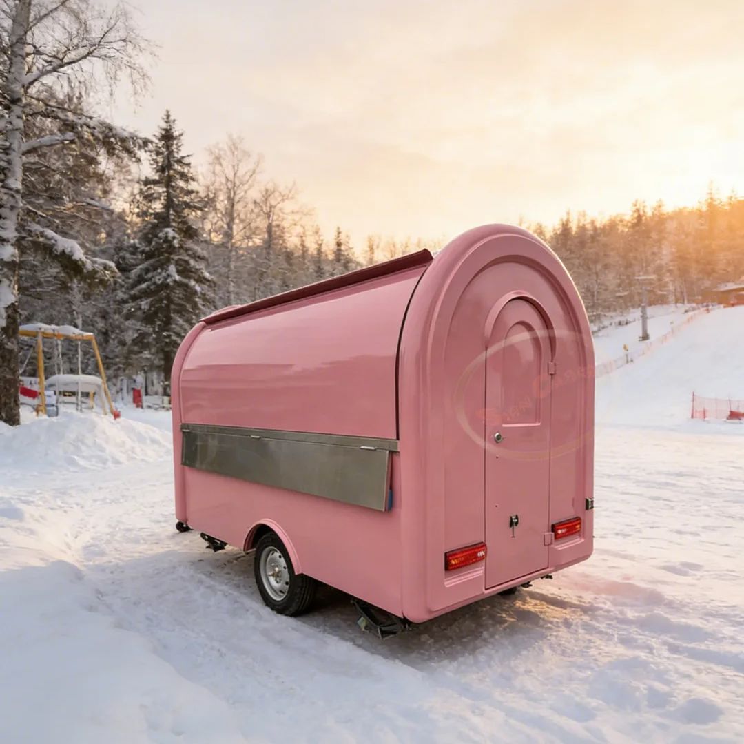 Pink Fiberglass Food Trailer C - đánh giá và giá Commercial Kitchen Windows