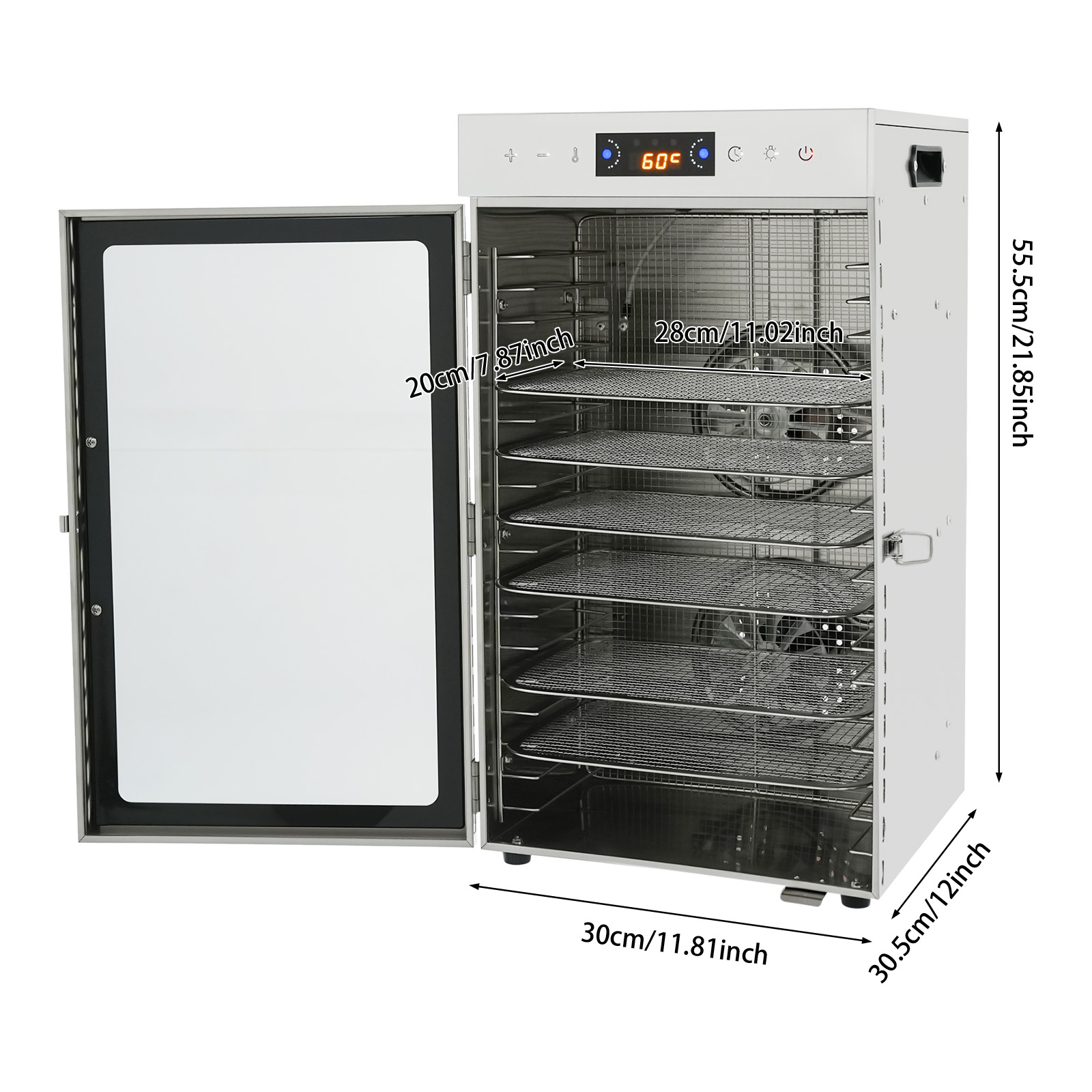 18 Trays Food Dehydrator 304 2 - đánh giá và giá Commercial Food Dehydrator