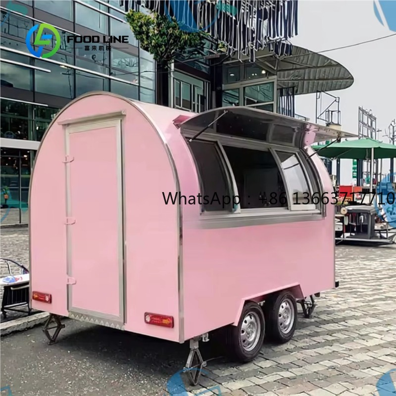 Customized Round Food Trailer  - đánh giá và giá Commercial Kitchen Windows