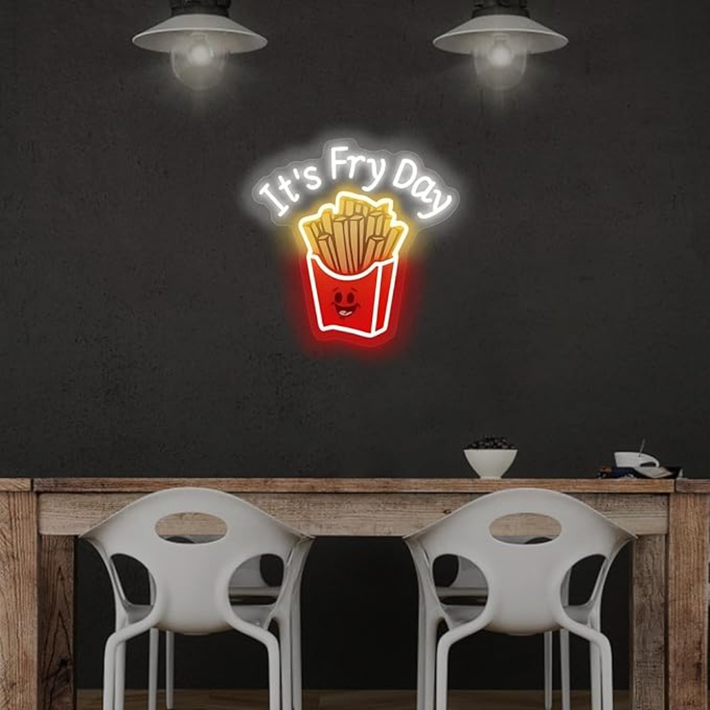 French Fries Neon Light,It's F - đánh giá và giá Commercial Kitchen Walls