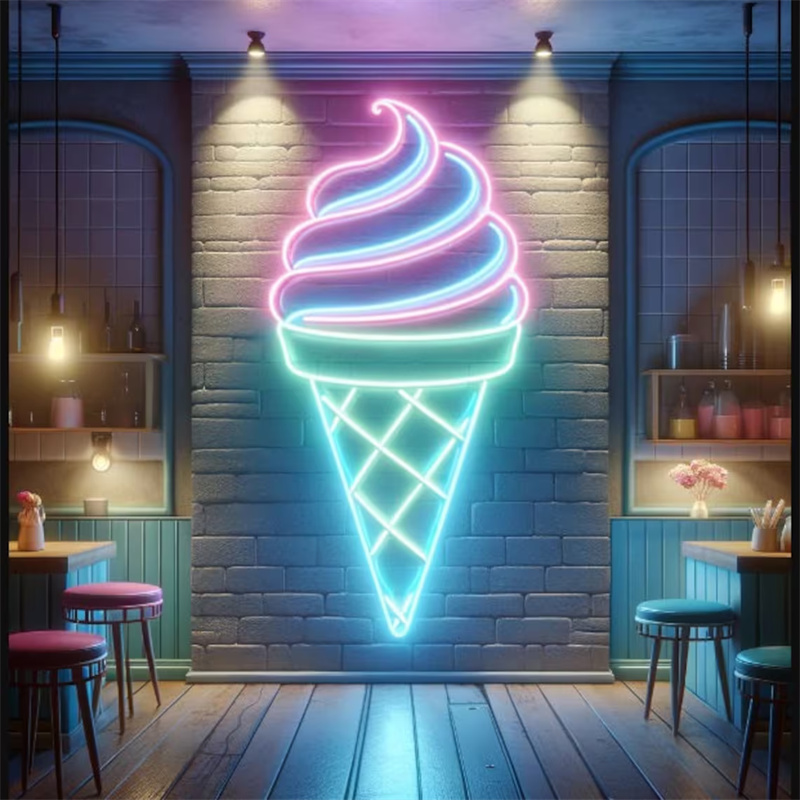 Ice Cream LED Neon Light | Wal - đánh giá và giá Commercial Kitchen Walls