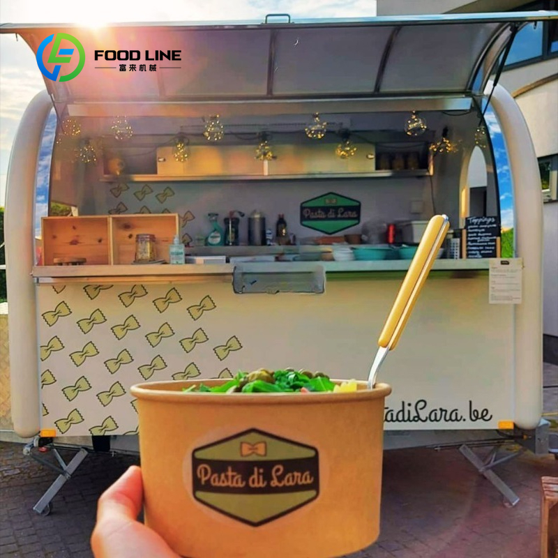 Customized Round Food Trailer  - đánh giá và giá Commercial Kitchen Windows