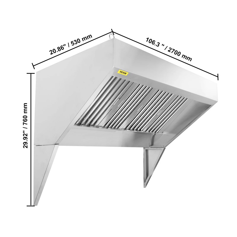 4/5/6/7/8/9FT Commercial Exhau - đánh giá và giá Commercial Kitchen Vent