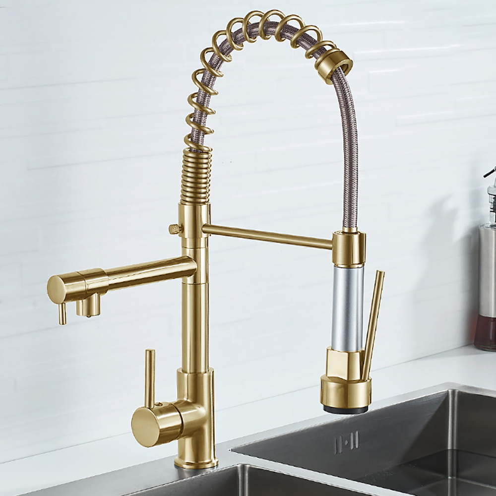 DQOK Đen Chải Mùa Xuân Kéo Xuố - đánh giá và giá Commercial Kitchen Faucet