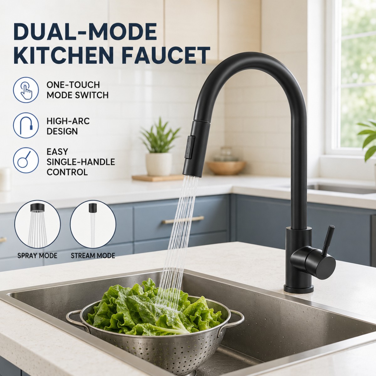 Black Kitchen Faucet Two Funct - đánh giá và giá Commercial Kitchen Faucet
