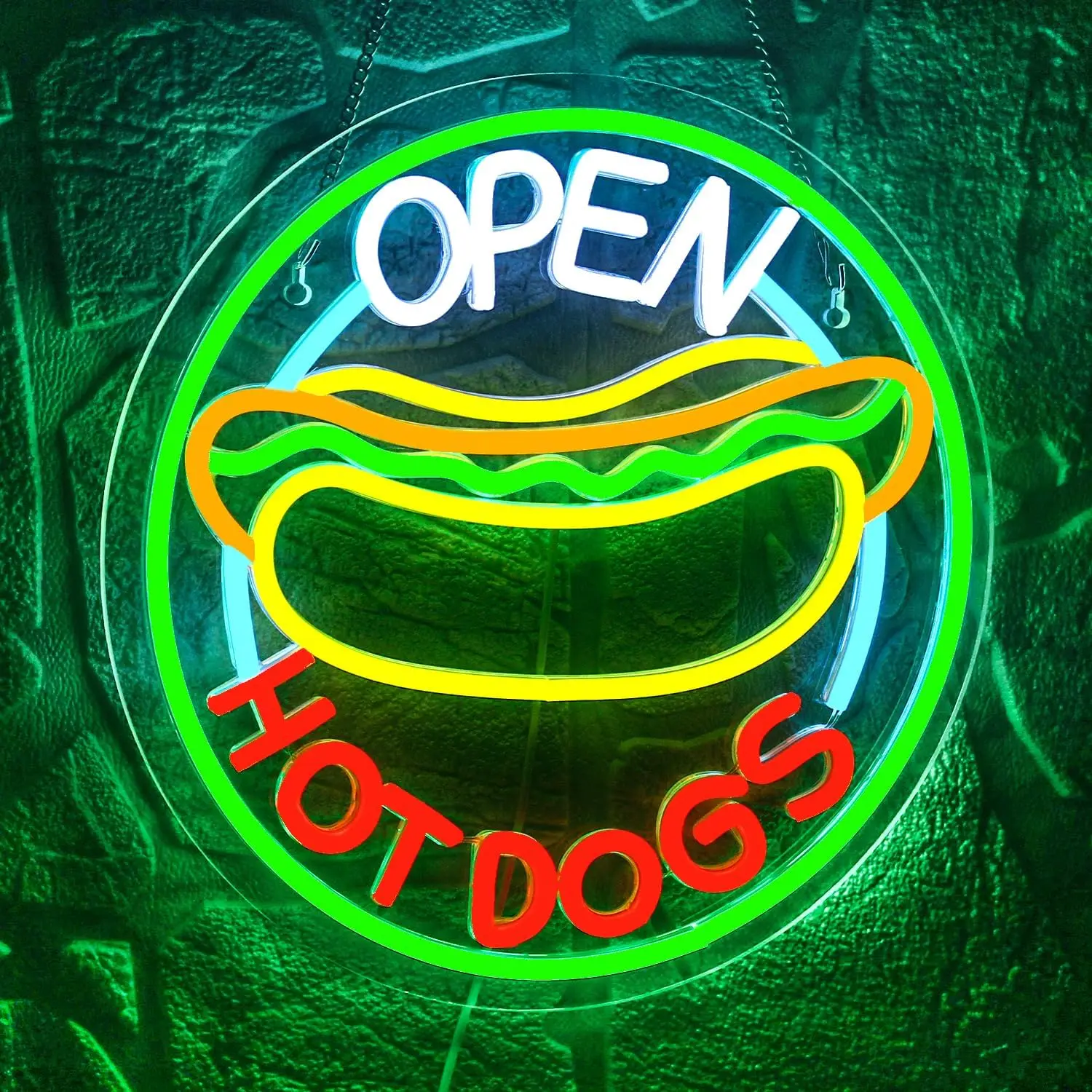Hot Dog Open LED Neon Sign for - đánh giá và giá Commercial Kitchen Windows