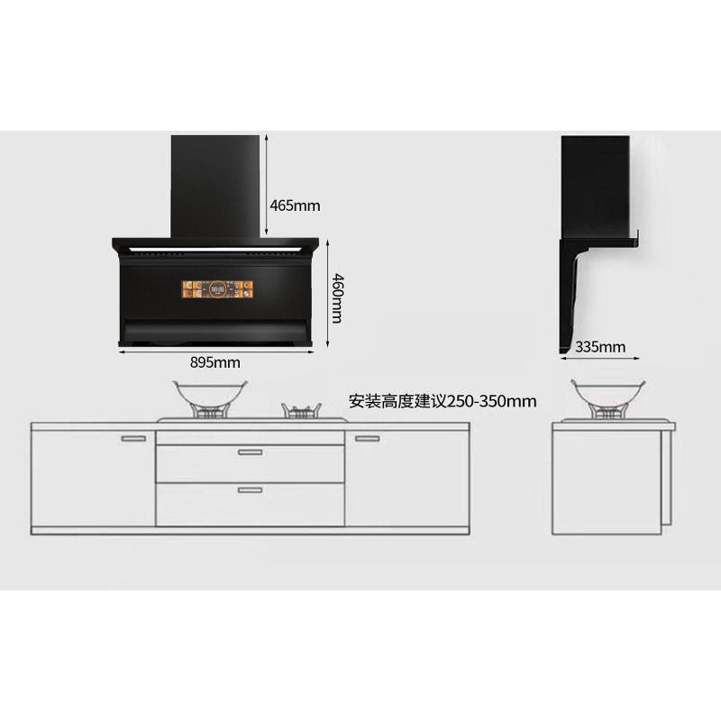 Range hood top side double suc - đánh giá và giá Commercial Kitchen Vent Hood